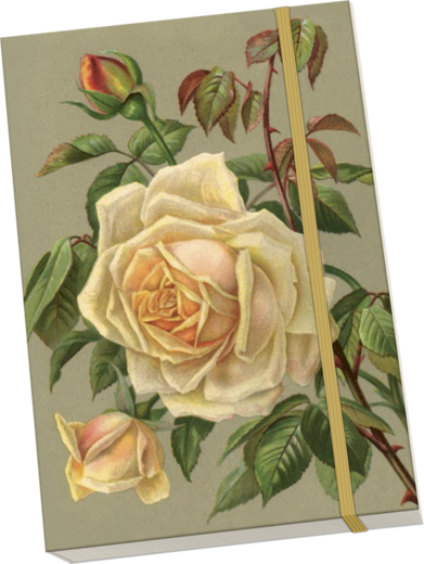 Sköna ting Muistikirja A5 Keltaiset ruusut